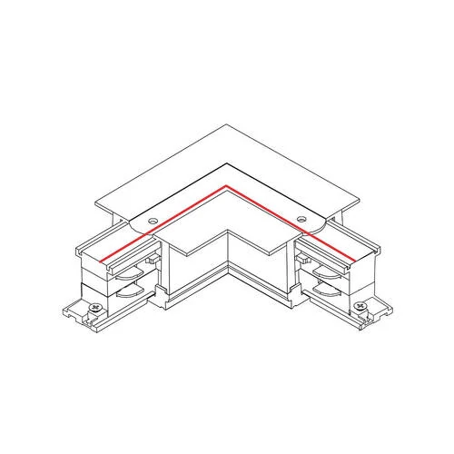 Коннектор для трехфазной трековой системы L-образный правый Nowodvorski Ctls Power Black 8231