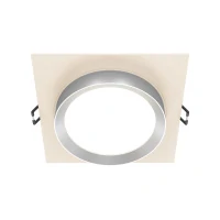 Встраиваемый светильник Downlight Hoop, 1xGX53 Белый с Серебром (Maytoni Technical, DL086-GX53-SQ-WS)