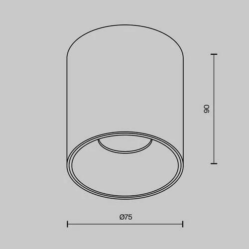 Потолочный светильник Ceiling Alfa LED 12W, 3000K, Черный (Maytoni Technical, C064CL-12W3K-RD-B) - Amppa.ru