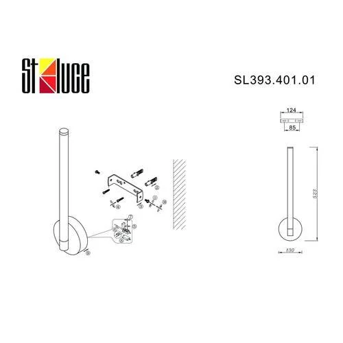 SL393.401.01 Бра ST-Luce Черный/Белый LED 1*10W 4000K BISARIA