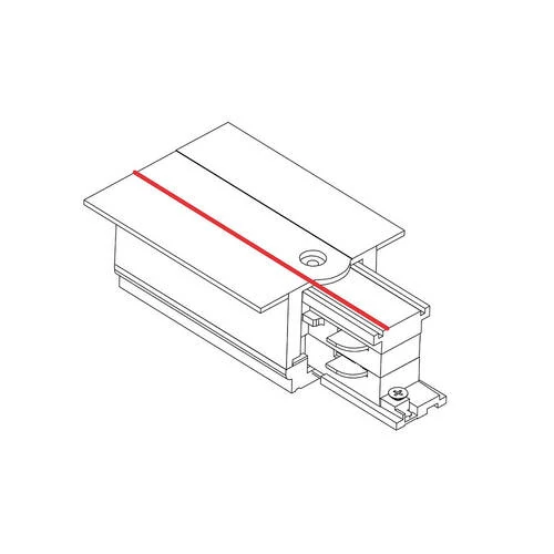 Заглушка с питанием для трехфазной трековой системы правая Nowodvorski Ctls Power White 8691