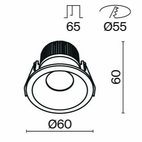 Встраиваемый светильник Downlight Zoom, LED 6W, 4000K, Белый (Maytoni Technical, DL034-01-06W4K-D-W) - Amppa.ru