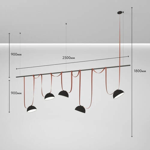 Комплект ременной трековой системы Belty SET, LED, черный (Denkirs, DK55SET06-01-BR) - Amppa.ru