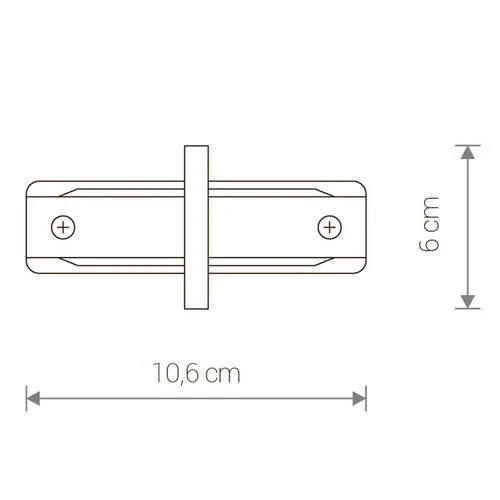 Коннектор для однофазной трековой системы прямой Nowodvorski Profile Recessed Black 8968