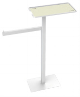 Стойка напольная с полкой и полотенцедержателем  Boheme  10952-MW белый матовый