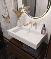 Раковина-столешница моноблок 160х45х10 Armadi Art FLAT ST 888-160