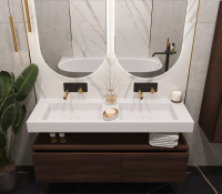 Раковина-столешница моноблок 120х45х10 Armadi Art FLAT ST 888-120