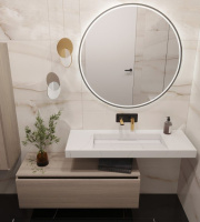 Раковина-столешница 120х45 см Armadi Art FLAT CALACATTA 859-120-CLCT